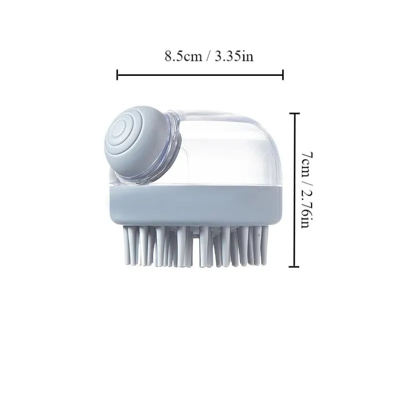 Pet Bath Brush with Shampoo Dispenser